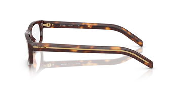 Das Bild zeigt die Bügel die Prada Brille B02V in havanna.